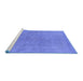 Sideview of Machine Washable Oriental Blue Industrial Rug, wshurb2189blu