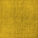 Square Machine Washable Oriental Yellow Industrial Rug, wshurb2189yw