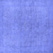 Square Machine Washable Oriental Blue Industrial Rug, wshurb2189blu