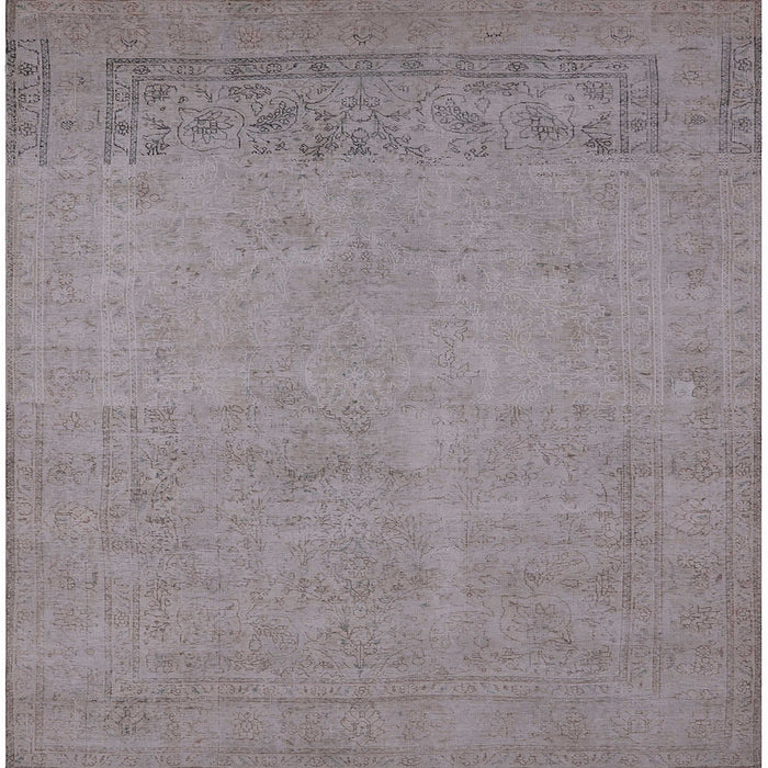 Square Machine Washable Industrial Modern Rose Dust Purple Rug, wshurb2190