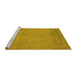 Sideview of Machine Washable Oriental Yellow Industrial Rug, wshurb2190yw