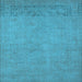 Square Oriental Light Blue Industrial Rug, urb2190lblu