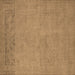 Square Machine Washable Oriental Brown Industrial Rug, wshurb2190brn