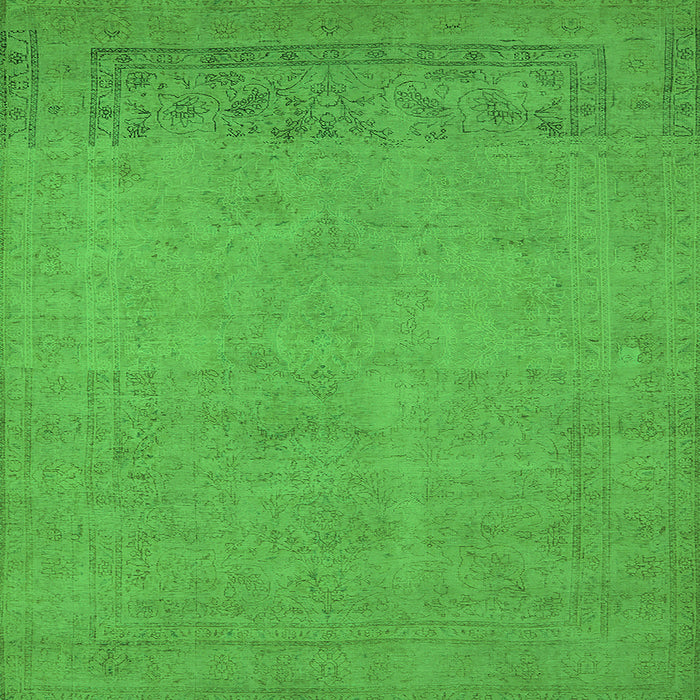 Square Oriental Green Industrial Rug, urb2190grn
