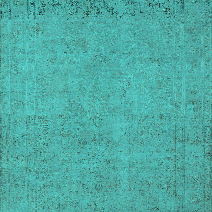 Machine Washable Oriental Turquoise Industrial Area Rugs, wshurb2190turq