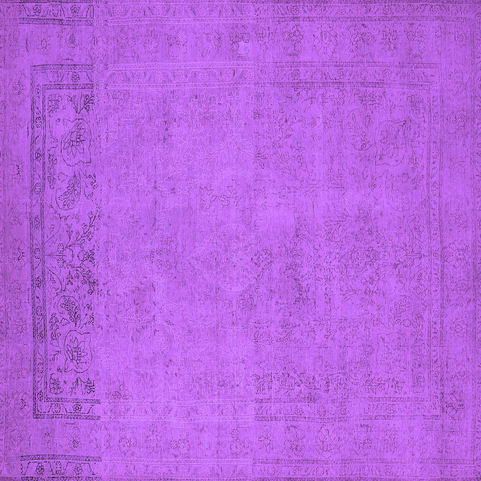 Square Machine Washable Oriental Purple Industrial Area Rugs, wshurb2190pur