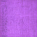 Square Machine Washable Oriental Purple Industrial Area Rugs, wshurb2190pur