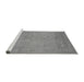 Sideview of Machine Washable Oriental Gray Industrial Rug, wshurb2190gry