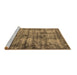 Sideview of Machine Washable Oriental Brown Industrial Rug, wshurb2191brn