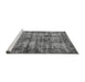 Sideview of Machine Washable Oriental Gray Industrial Rug, wshurb2191gry