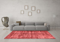 Machine Washable Oriental Red Industrial Rug, wshurb2191red