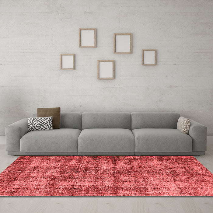 Industrial Red Washable Rugs