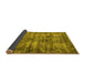 Sideview of Oriental Yellow Industrial Rug, urb2191yw