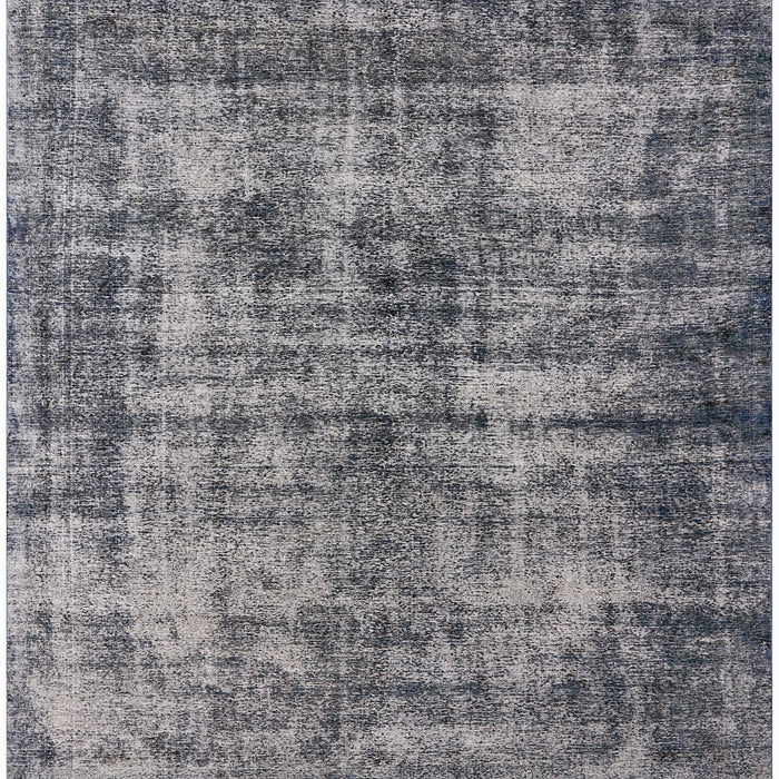 Square Machine Washable Industrial Modern Dark Gray Rug, wshurb2191