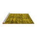 Sideview of Machine Washable Oriental Yellow Industrial Rug, wshurb2191yw