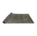 Sideview of Oriental Turquoise Industrial Rug, urb2192turq