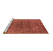 Sideview of Machine Washable Oriental Brown Industrial Rug, wshurb2192brn