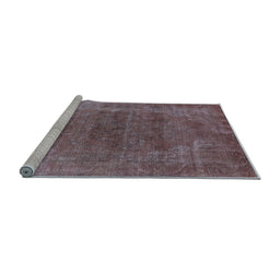 Sideview of Machine Washable Oriental Light Blue Industrial Rug, wshurb2192lblu