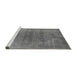 Sideview of Machine Washable Oriental Gray Industrial Rug, wshurb2192gry