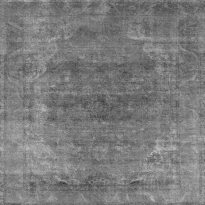Square Machine Washable Oriental Gray Industrial Rug, wshurb2192gry