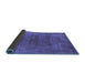 Sideview of Oriental Blue Industrial Rug, urb2192blu