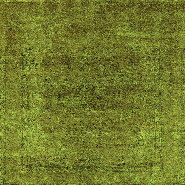 Square Oriental Green Industrial Rug, urb2192grn