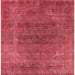 Square Machine Washable Industrial Modern Red Rug, wshurb2192