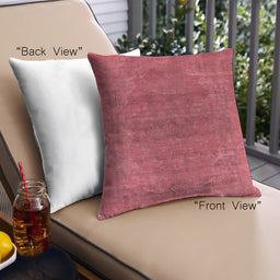 Front View of Mid-Century Modern Urban Square Red Throw Pillow, 18 inch by 18 inch, pwurb2192
