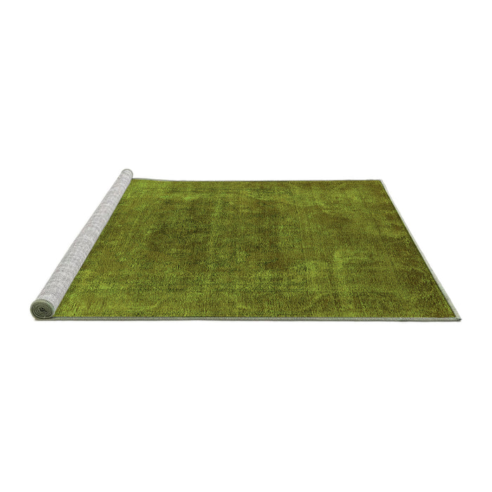Sideview of Machine Washable Oriental Green Industrial Area Rugs, wshurb2192grn