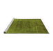 Sideview of Machine Washable Oriental Green Industrial Area Rugs, wshurb2192grn