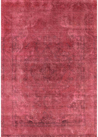 Machine Washable Industrial Modern Red Rug, wshurb2192