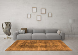 Machine Washable Oriental Orange Industrial Area Rugs in a Living Room, wshurb2193org