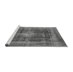 Sideview of Machine Washable Oriental Gray Industrial Rug, wshurb2193gry