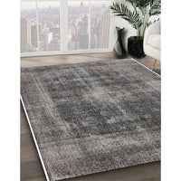 Mid-Century Modern Gray Oriental Rug, urb2193