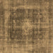 Square Oriental Brown Industrial Rug, urb2193brn