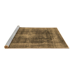 Sideview of Machine Washable Oriental Brown Industrial Rug, wshurb2193brn