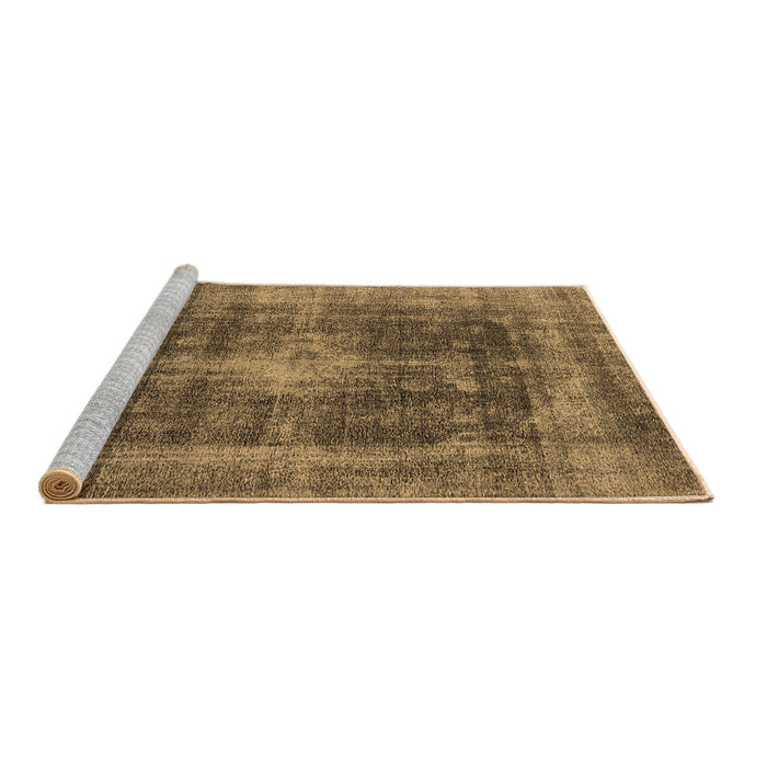 Sideview of Machine Washable Oriental Brown Industrial Rug, wshurb2193brn
