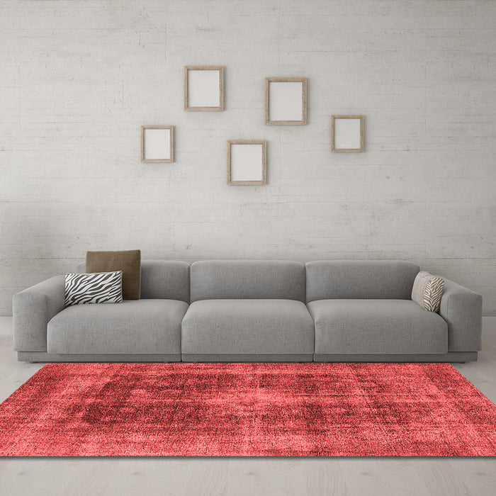 Industrial Red Washable Rugs