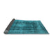 Sideview of Oriental Light Blue Industrial Rug, urb2193lblu