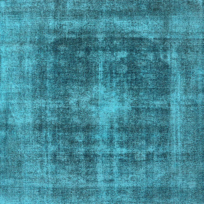 Square Machine Washable Oriental Light Blue Industrial Rug, wshurb2193lblu