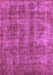 Machine Washable Oriental Purple Industrial Area Rugs, wshurb2194pur