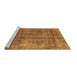 Sideview of Machine Washable Oriental Brown Industrial Rug, wshurb2194brn