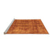 Sideview of Machine Washable Oriental Orange Industrial Area Rugs, wshurb2194org