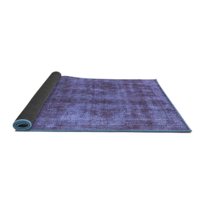 Sideview of Oriental Blue Industrial Rug, urb2194blu