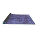 Sideview of Oriental Blue Industrial Rug, urb2194blu