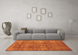Machine Washable Oriental Orange Industrial Area Rugs in a Living Room, wshurb2194org