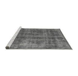 Sideview of Machine Washable Oriental Gray Industrial Rug, wshurb2194gry