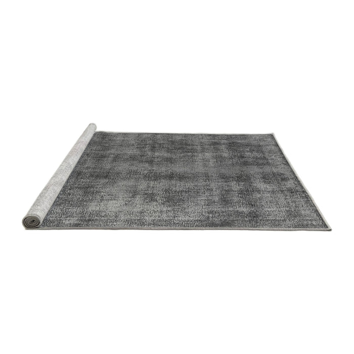 Sideview of Machine Washable Oriental Gray Industrial Rug, wshurb2194gry