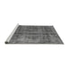 Sideview of Machine Washable Oriental Gray Industrial Rug, wshurb2194gry