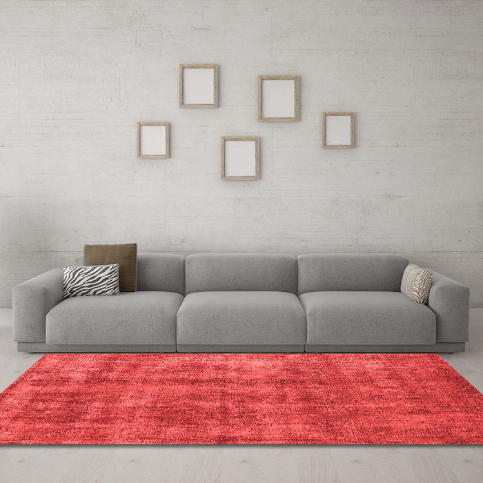 Industrial Red Washable Rugs